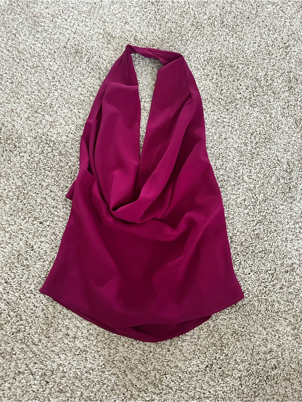 Zara Magenta Halter Crop Top
